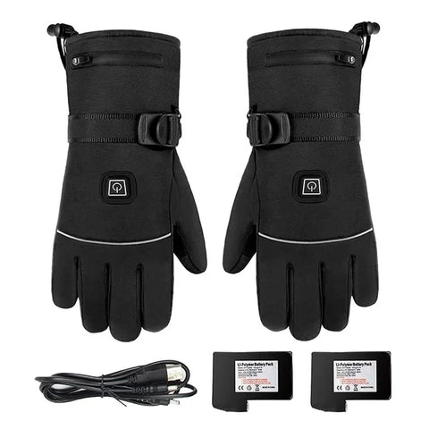 Gants Chauffants Hiver Unisexes Imperméables avec Batterie Rechargeable warmstyle®