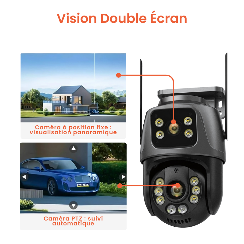 Caméra De Surveillance Extérieure PTZ IP Wifi HD 8MP