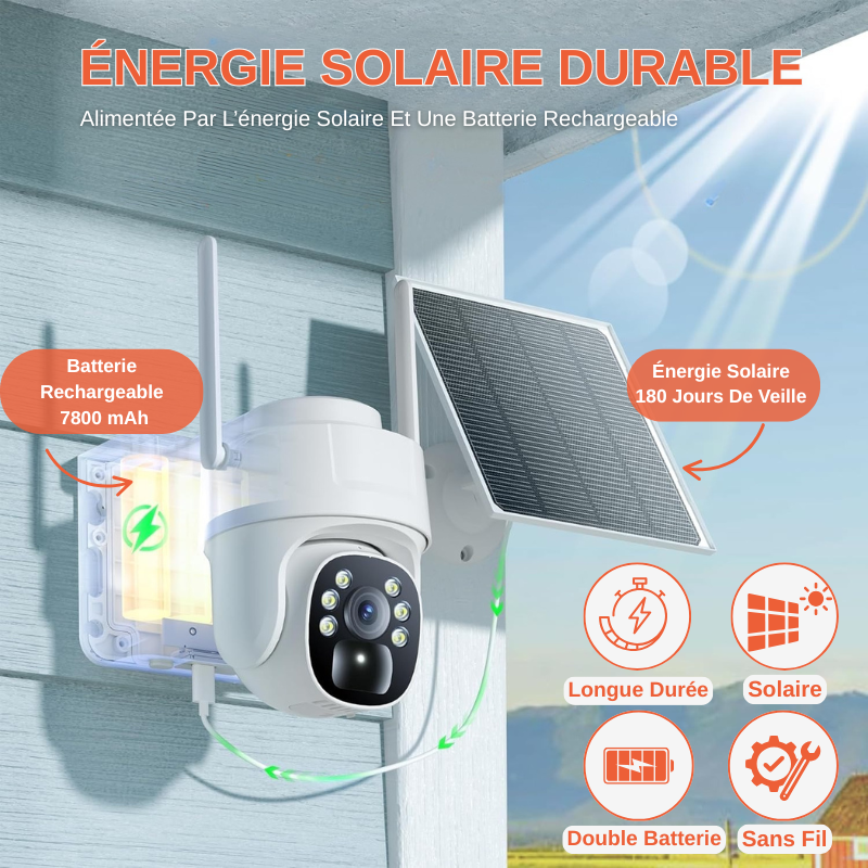 Camera De Surveillance Extérieure Solaire Avec WIFI