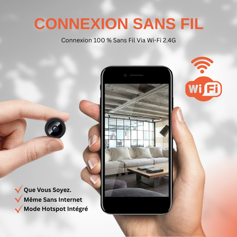 Mini caméra IP Full HD Sans Fil Avec WIFI