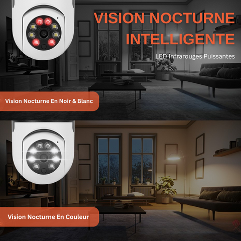 Caméra Ampoule Sans Fil WIFI Avec Vision Nocture