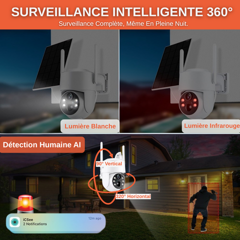 Camera De Surveillance Extérieure Solaire Avec WIFI