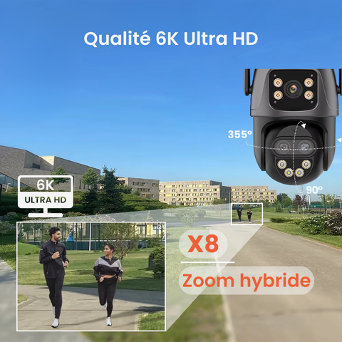 Caméra De Surveillance Extérieure PTZ IP Wifi HD 8MP