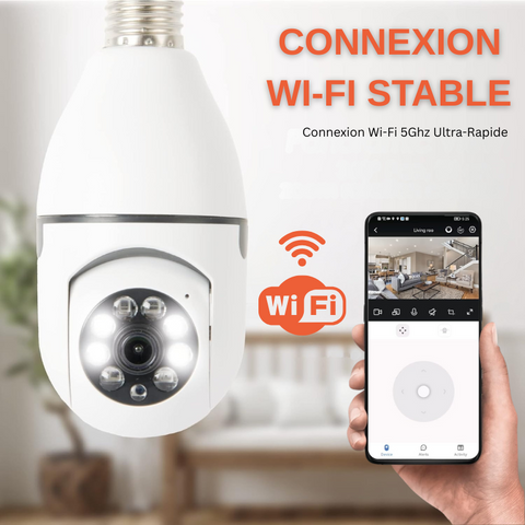 Caméra Ampoule Sans Fil WIFI Avec Vision Nocture