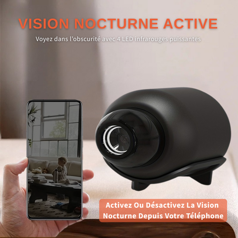 Mini Caméra De Surveillance IP Wifi 1080P Avec Vision Nocture