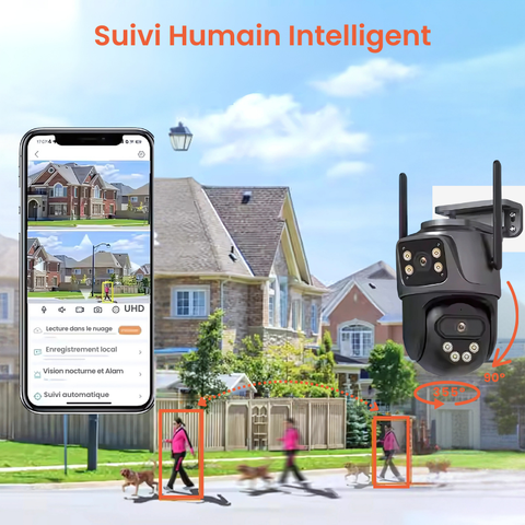 Caméra De Surveillance Extérieure PTZ IP Wifi HD 8MP