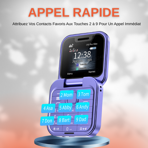 Téléphone Pliable Double Sim