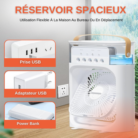 3 en 1 Mini Climatiseur Portable et Mobile Silencieux