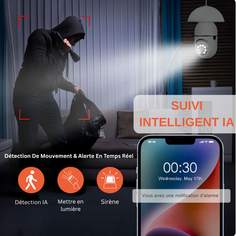 Caméra Ampoule Sans Fil WIFI Avec Vision Nocture