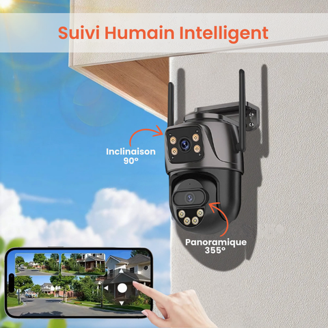 Caméra De Surveillance Extérieure PTZ IP Wifi HD 8MP