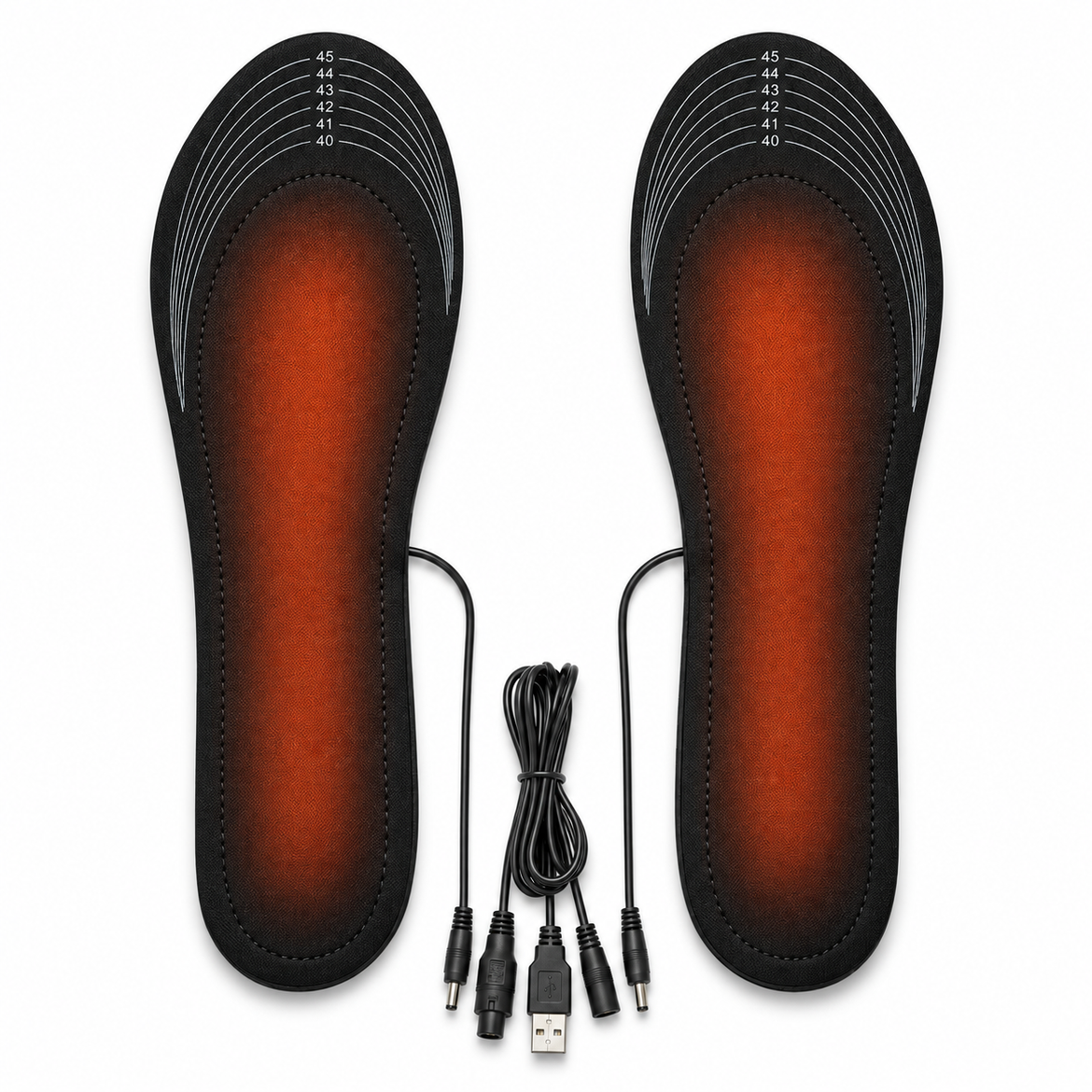 Semelles Chauffantes Électriques USB Ajustables pour Homme & Femme