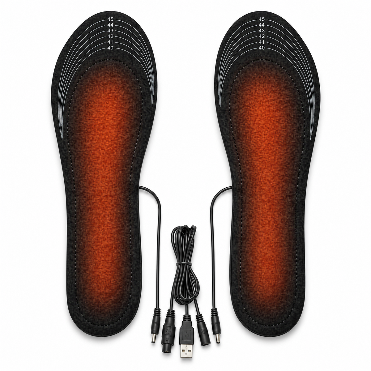 Semelles Chauffantes Électriques USB Ajustables pour Homme & Femme