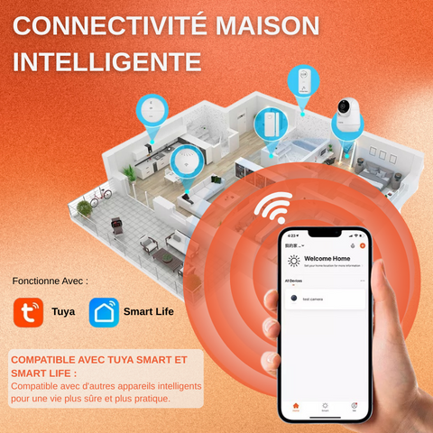 Caméra De Surveillance Intérieure IP Sans Fil