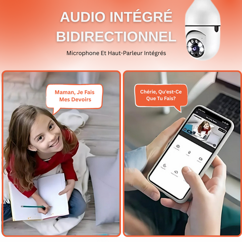 Caméra Ampoule Sans Fil WIFI Avec Vision Nocture