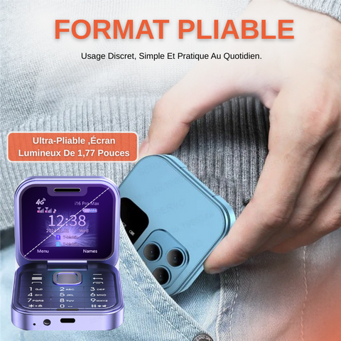 Téléphone Pliable Double Sim