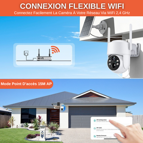 Camera De Surveillance Extérieure Solaire Avec WIFI