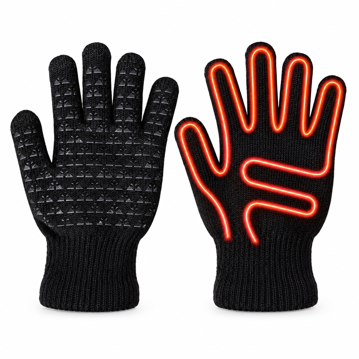 Gants Chauffants USB Antidérapants à Chauffage 5 Doigts