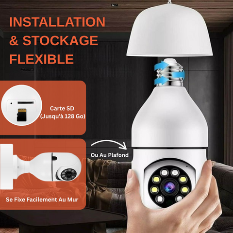 Caméra Ampoule Sans Fil WIFI Avec Vision Nocture
