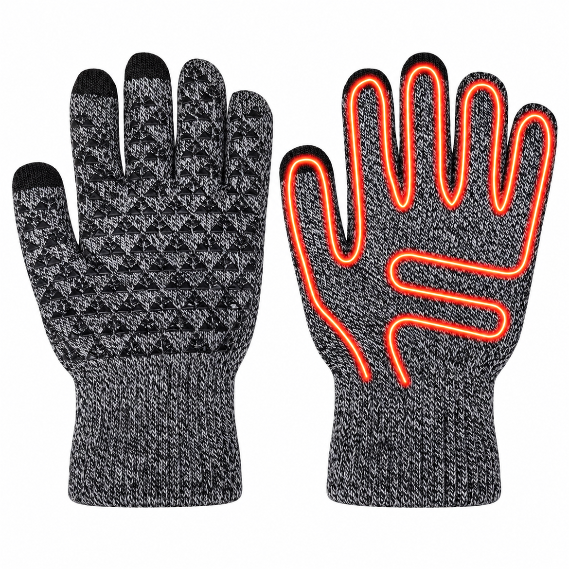 Gants Chauffants USB Antidérapants à Chauffage 5 Doigts