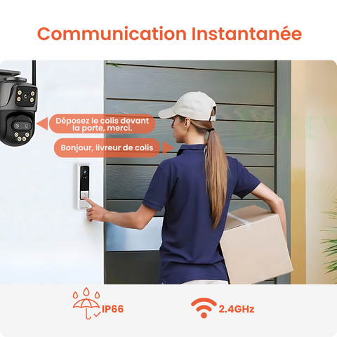 Caméra De Surveillance Extérieure PTZ IP Wifi HD 8MP