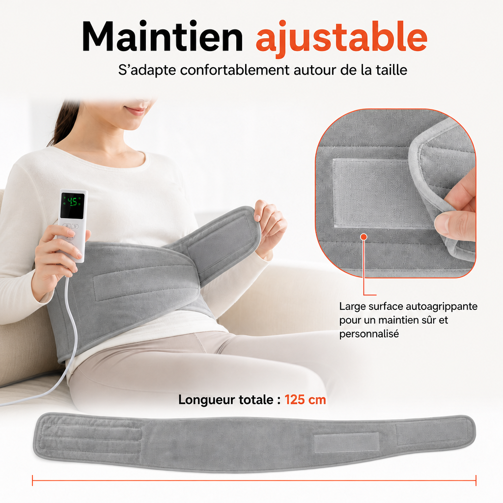 Ceinture Chauffante Électrique Multifonctionnelle pour Dos et Ventre