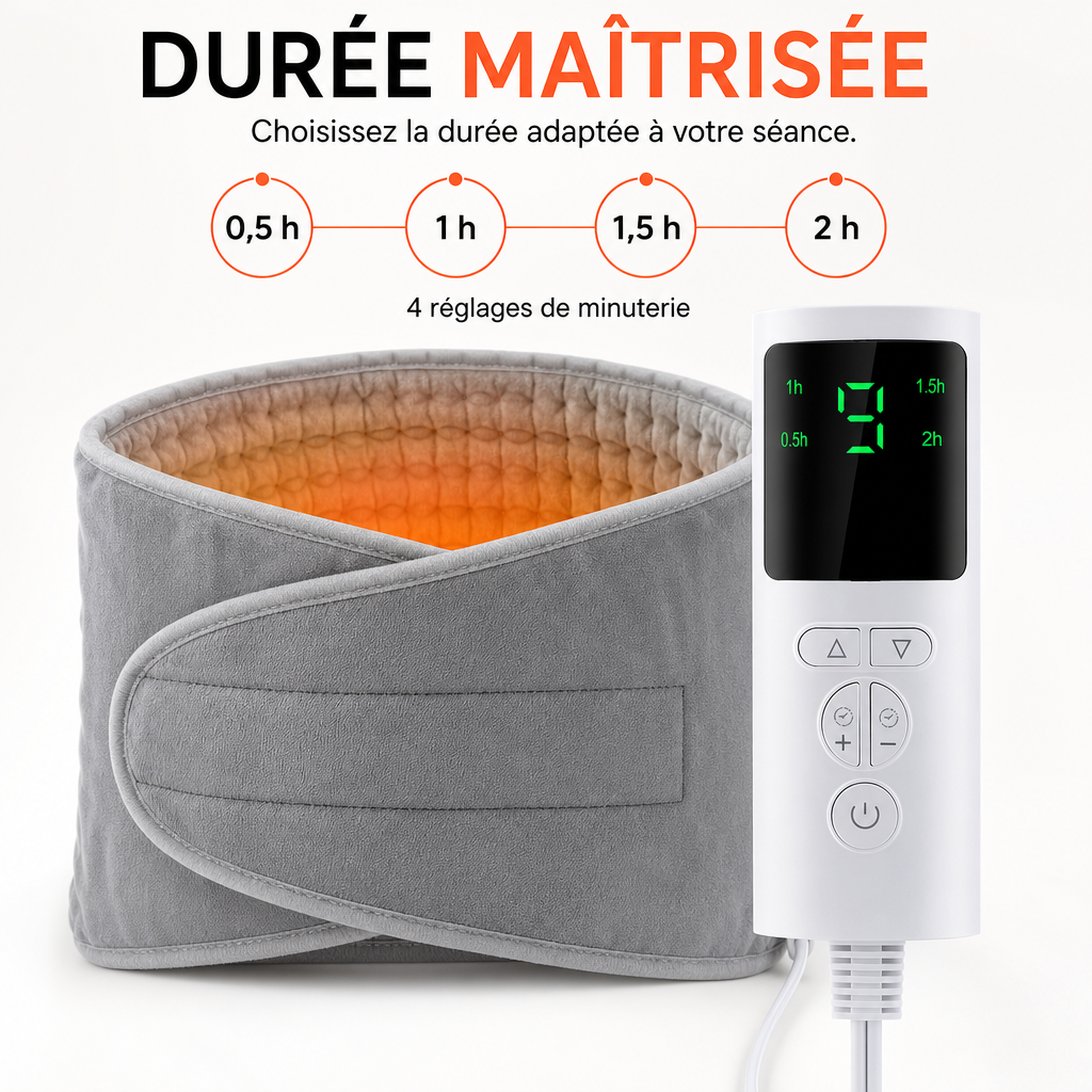 Ceinture Chauffante Électrique Multifonctionnelle pour Dos et Ventre