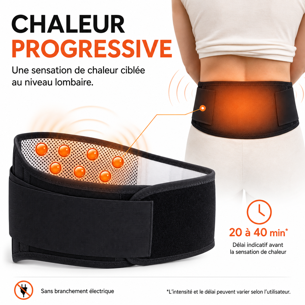Ceinture Lombaire Magnétique Auto-chauffante