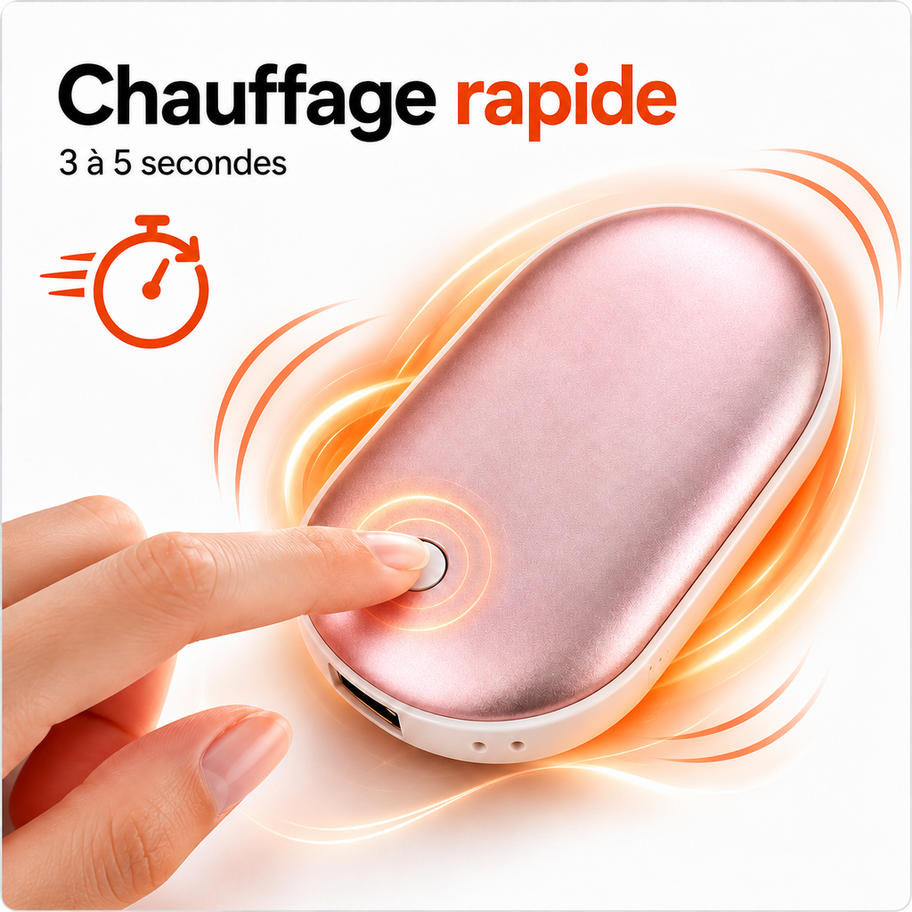 Chauffe-Mains Électrique Rechargeable