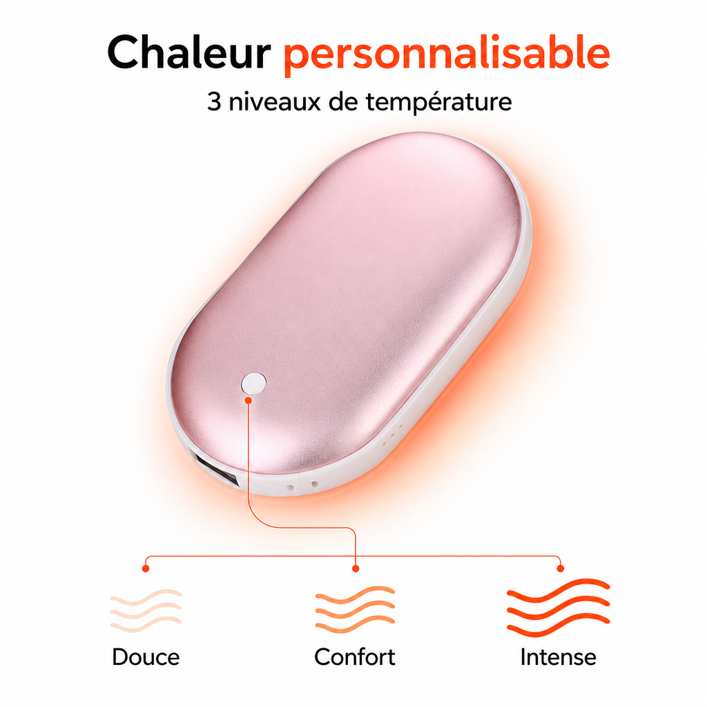 Chauffe-Mains Électrique Rechargeable