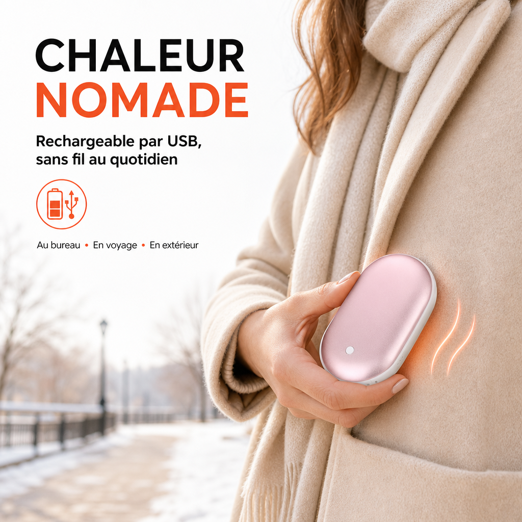 Chauffe-Mains Électrique Rechargeable
