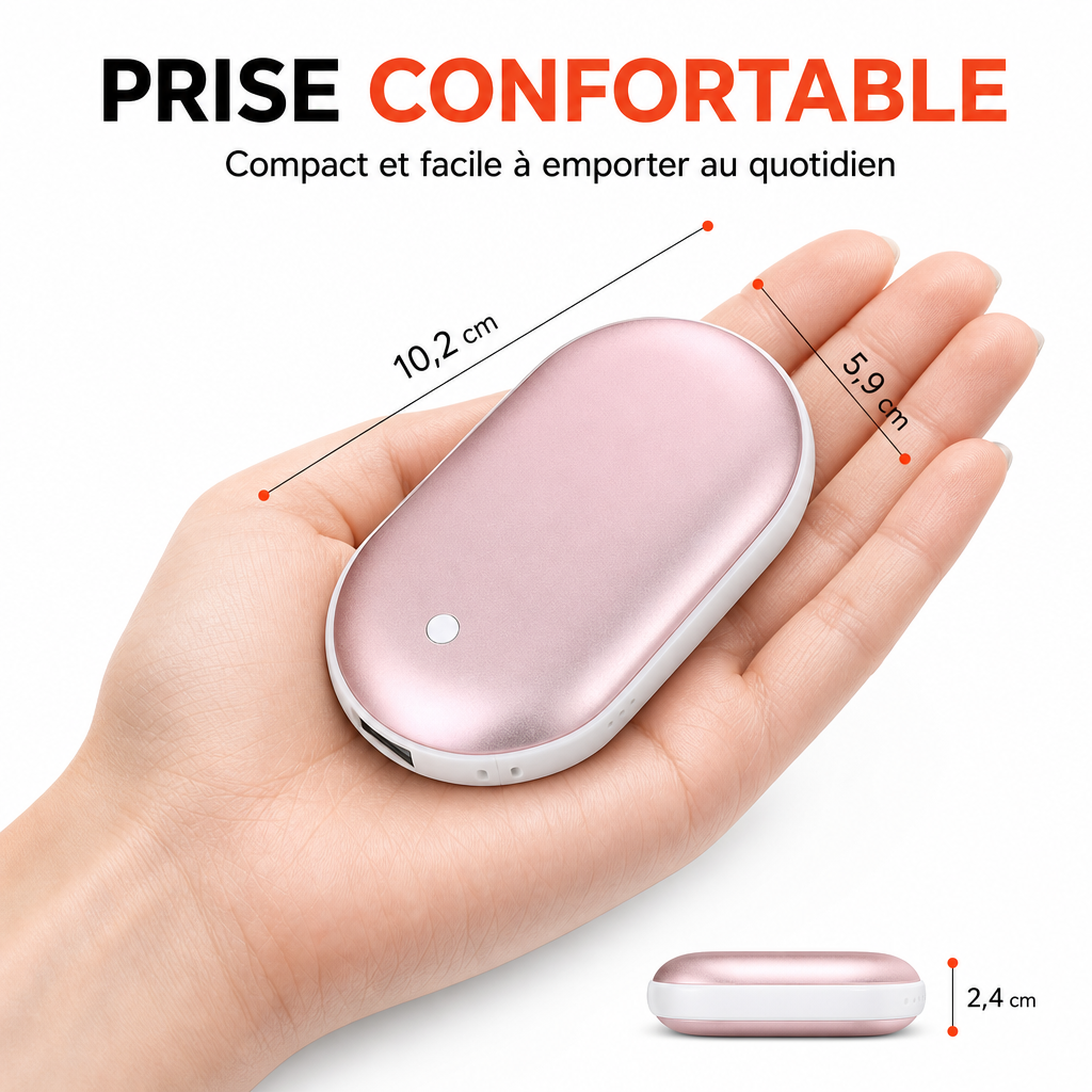 Chauffe-Mains Électrique Rechargeable