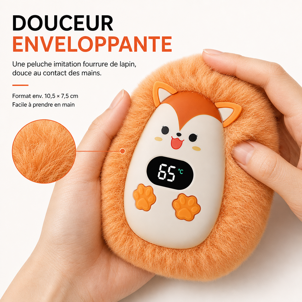 Chauffe-Mains Électrique Rechargeable avec Écran Digital