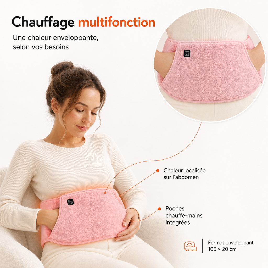 Coussin Chauffant Électrique USB pour Mains, Pieds & Abdomen