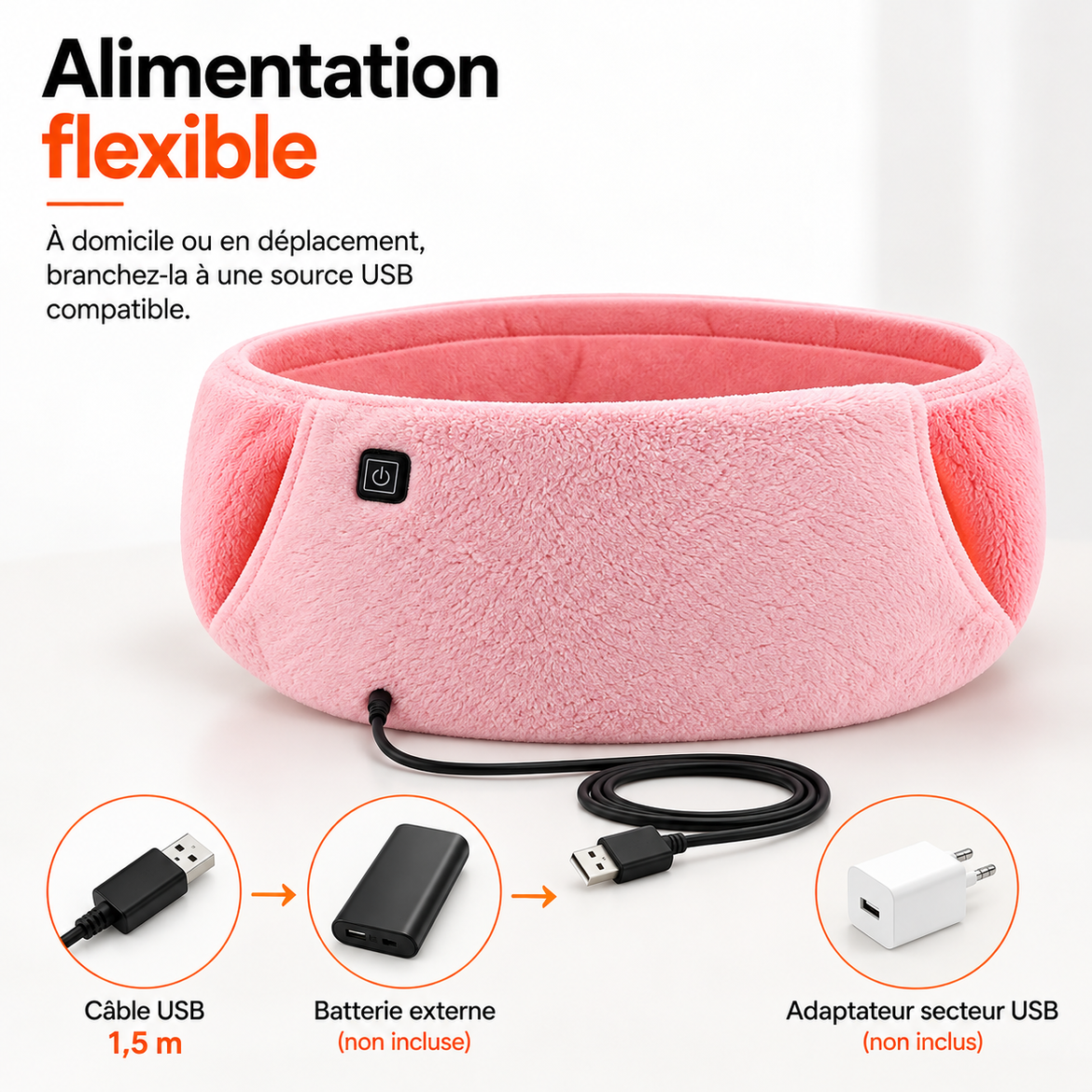Coussin Chauffant Électrique USB pour Mains, Pieds & Abdomen