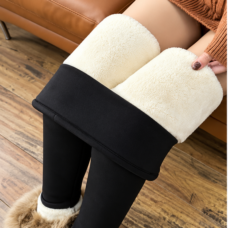 Legging Polaire Femme Taille Haute – Doublure Ultra-Douce, Chaud & Extensible pour l’Hiver