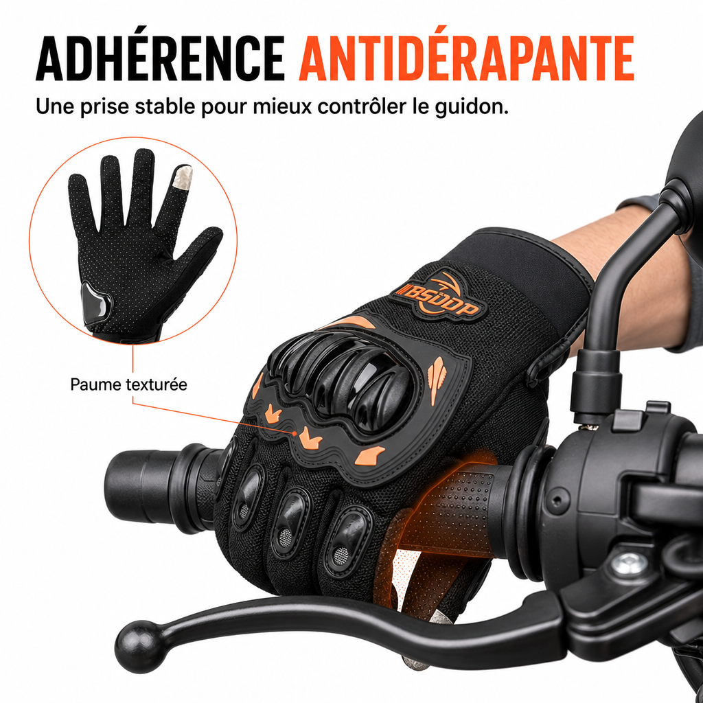 Gants de Moto Renforcés – Protection des Articulations, Antidérapants & Tactiles