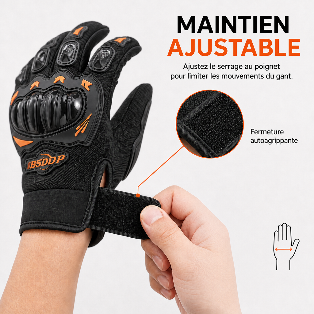 Gants de Moto Renforcés – Protection des Articulations, Antidérapants & Tactiles