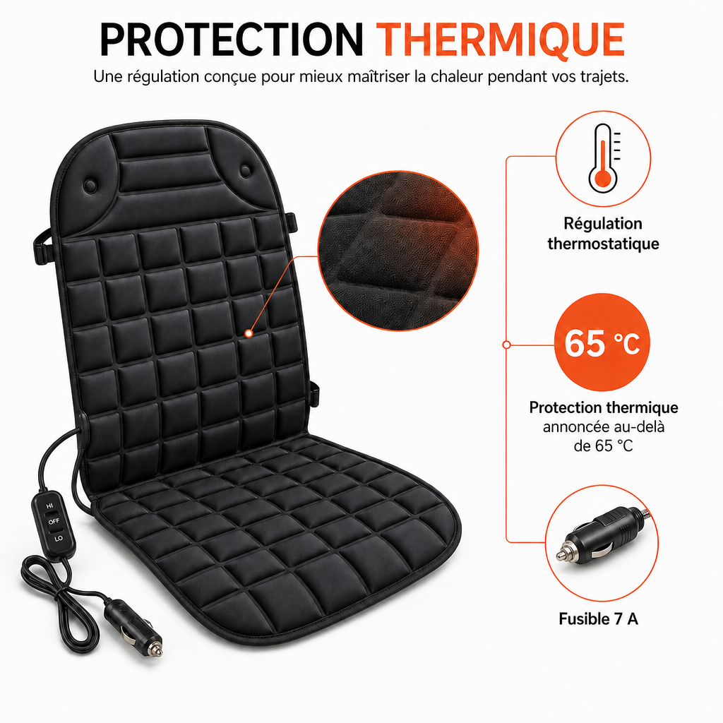 Housse de Siège Chauffante pour Voiture