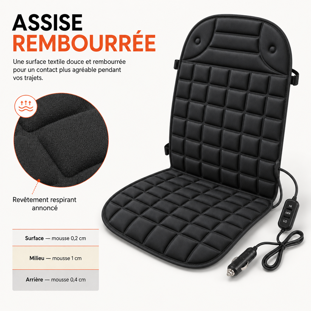Housse de Siège Chauffante pour Voiture