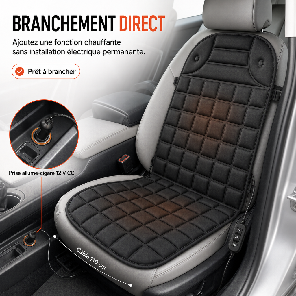 Housse de Siège Chauffante pour Voiture