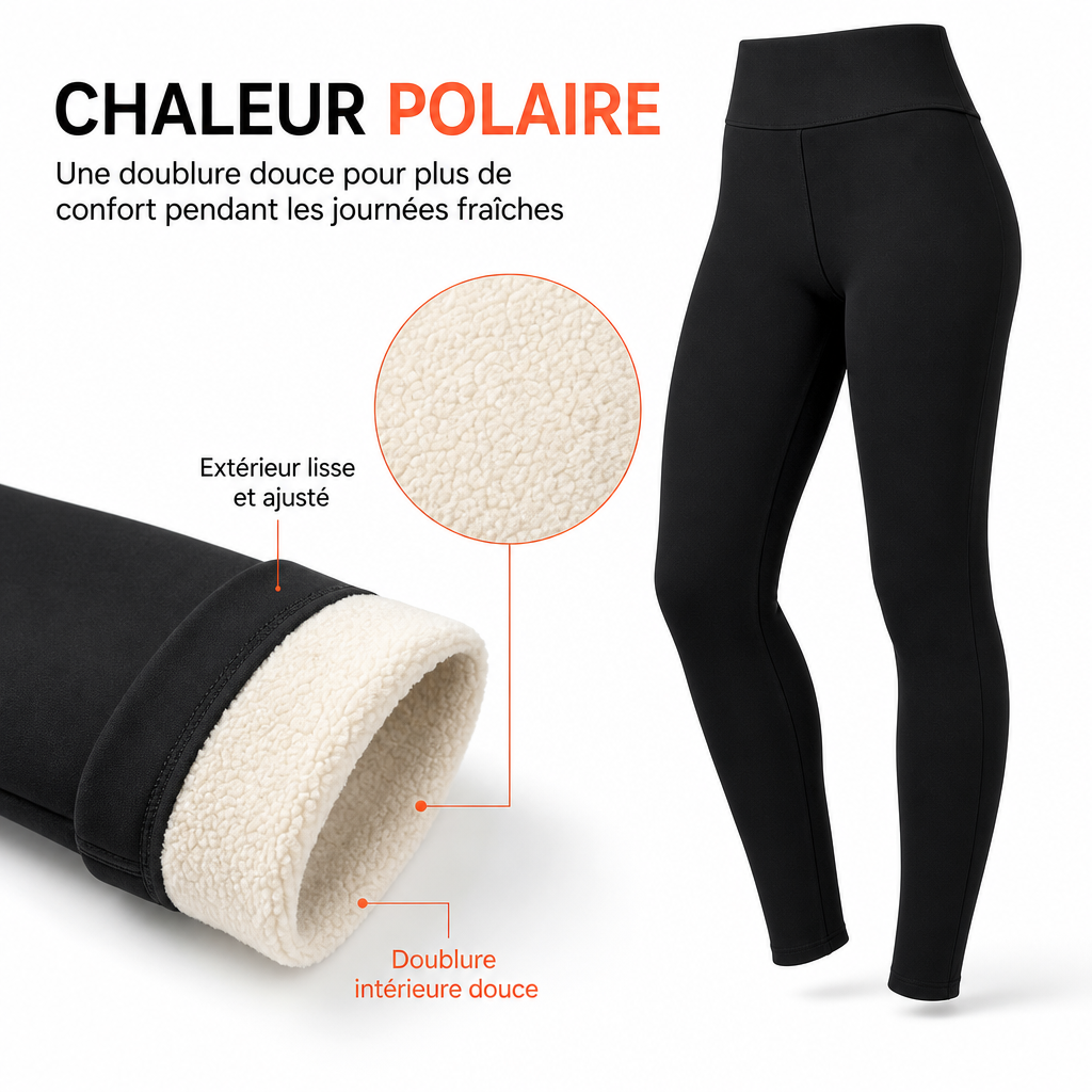 Legging Polaire Femme Taille Haute – Doublure Ultra-Douce, Chaud & Extensible pour l’Hiver