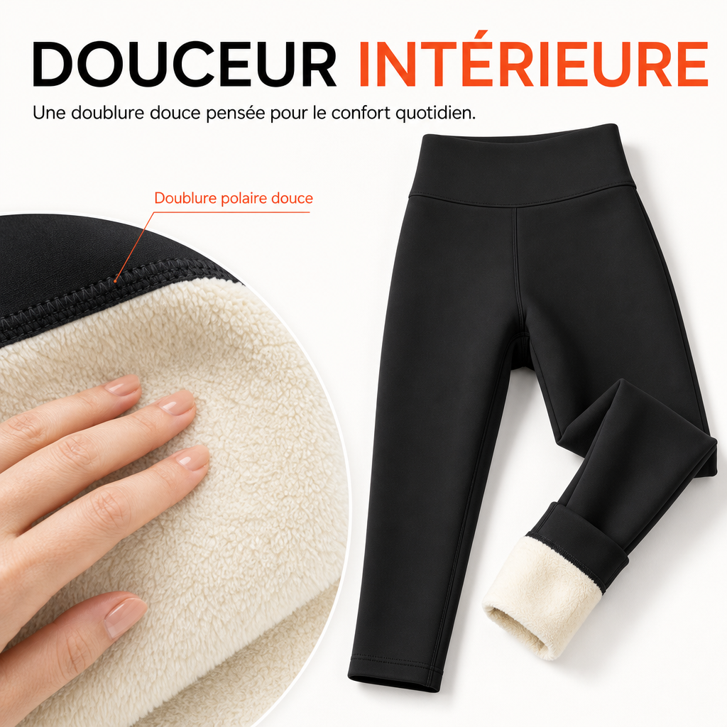 Legging Polaire Femme Taille Haute – Doublure Ultra-Douce, Chaud & Extensible pour l’Hiver