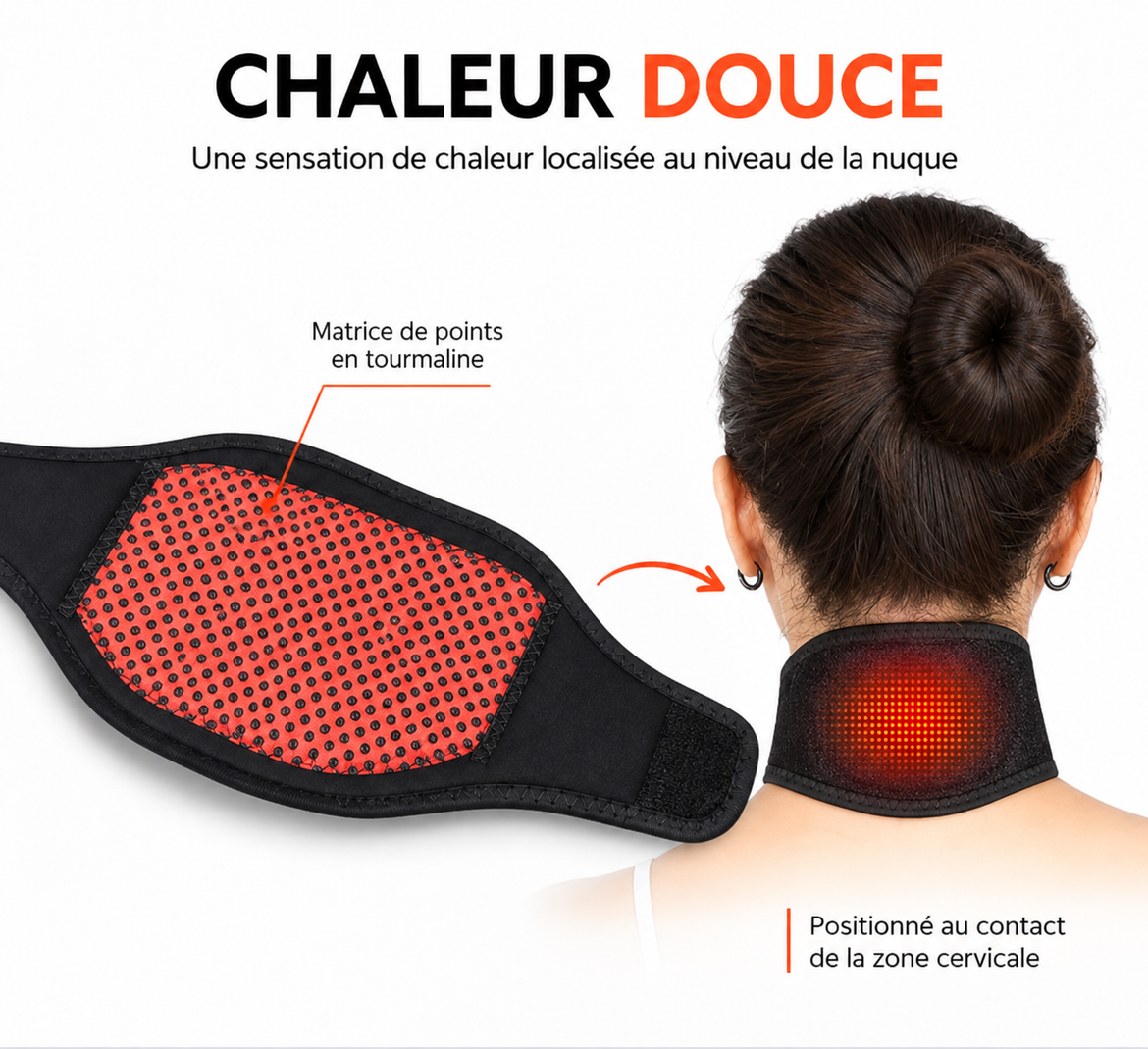 Collier Magnétique Chauffant Pour Les Cervicales