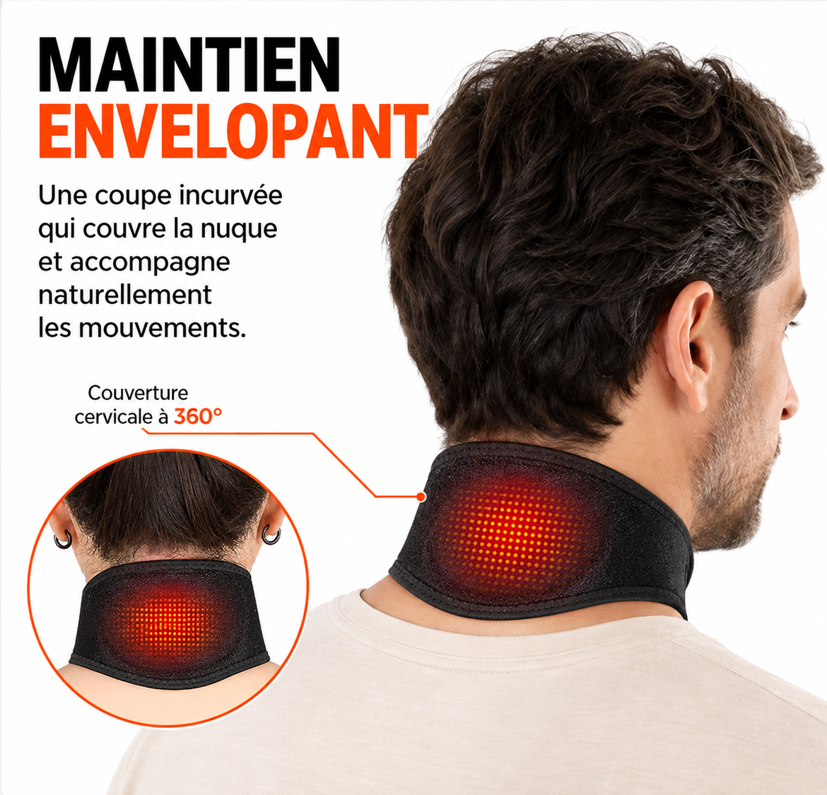 Collier Magnétique Chauffant Pour Les Cervicales
