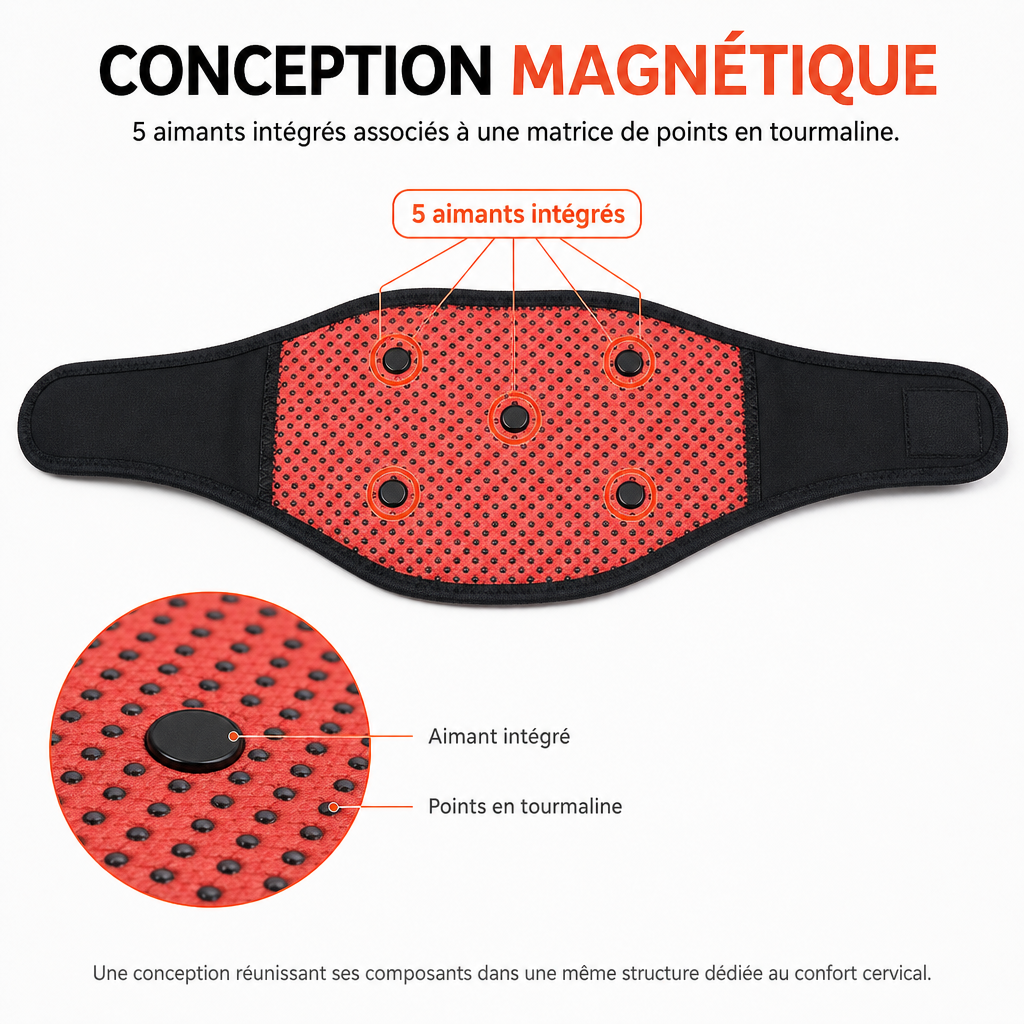 Collier Magnétique Chauffant Pour Les Cervicales